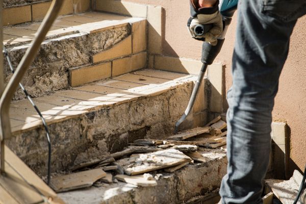 Concrete Stair Demolition in Youngstown